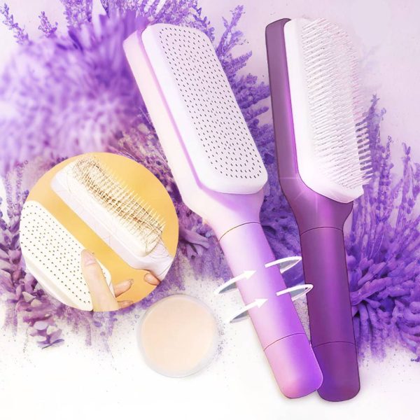 Self Cleaning Hairbrush Women Hair Brush One-key Cleaning Hair Loss Airbag Scalp Massage Comb Anti-Static Hairbrush - Image 4