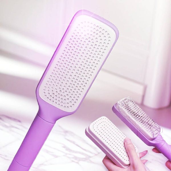 Self Cleaning Hairbrush Women Hair Brush One-key Cleaning Hair Loss Airbag Scalp Massage Comb Anti-Static Hairbrush - Image 5