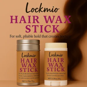 LOCKMIO Women Hair Wax Stick for Wigs Anti-frizz Flyaways Control Styling Wax Long-lasting Smooth Broken Back Hair Pomade Cream